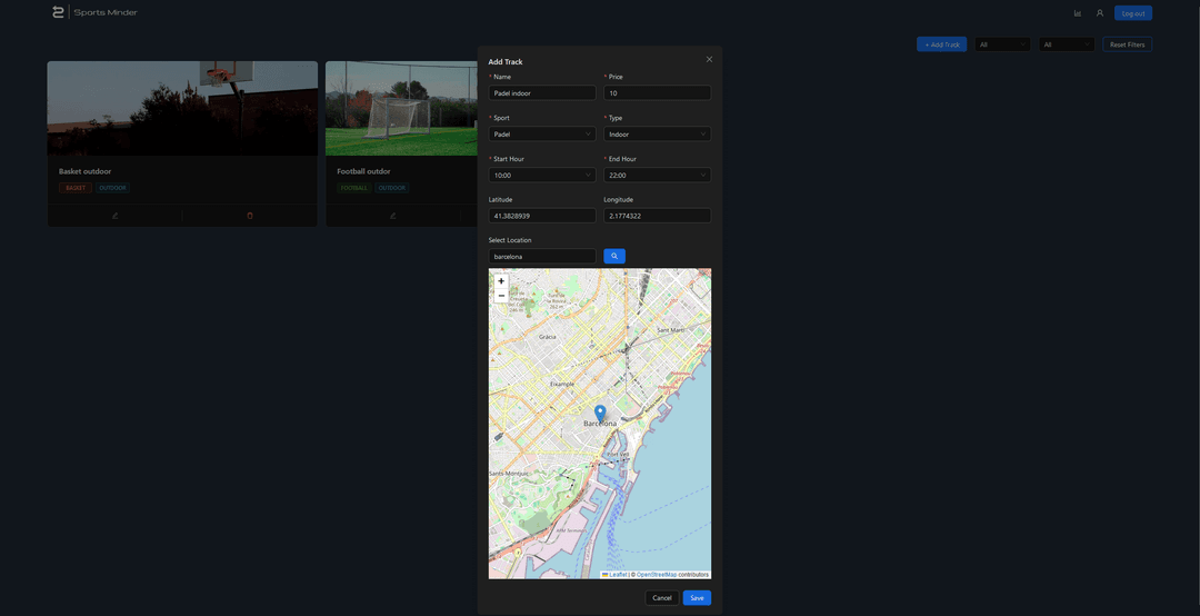 SportsMinder-Frontend - Screenshot 3