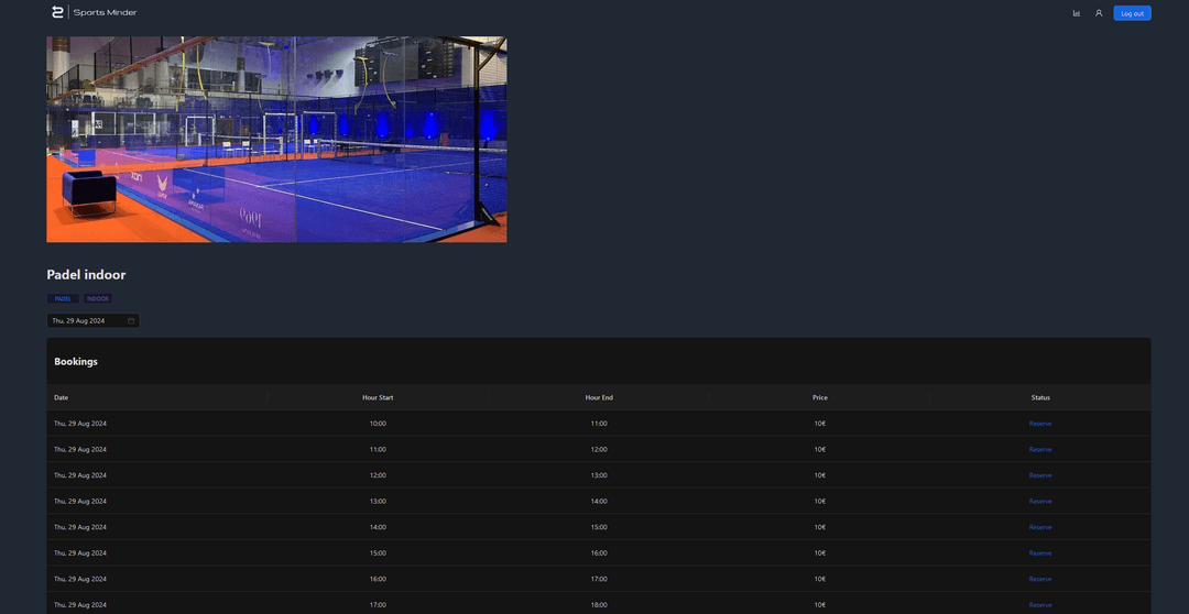 SportsMinder-Frontend - Screenshot 4